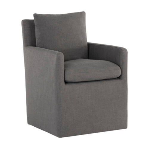 SUNPAN Glenrose Wheeled Dining Armchair - Effie Smoke 106571 ottawa