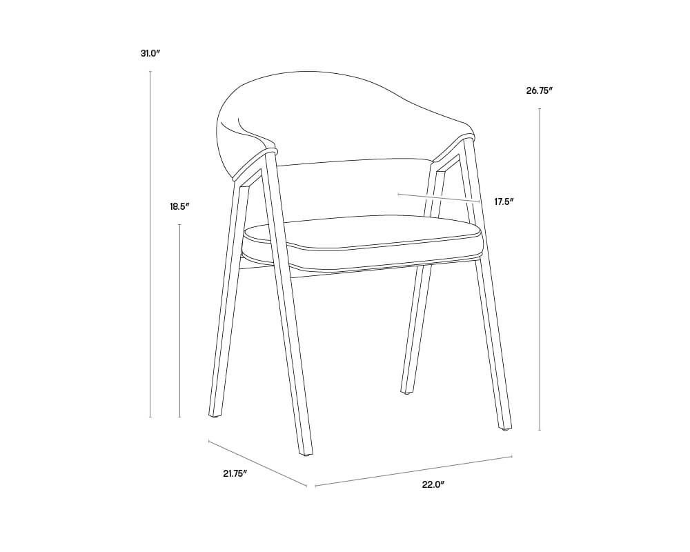 SUNPAN Burgos Dining Armchair - Belfast Heather Grey 106693 ottawa