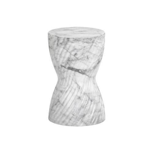 SUNPAN Cara End Table Marble Look - White 106774 brampton