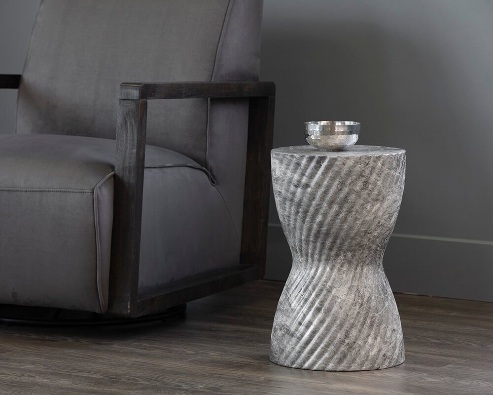 SUNPAN Cara End Table Marble Look - Grey 106775 barrie