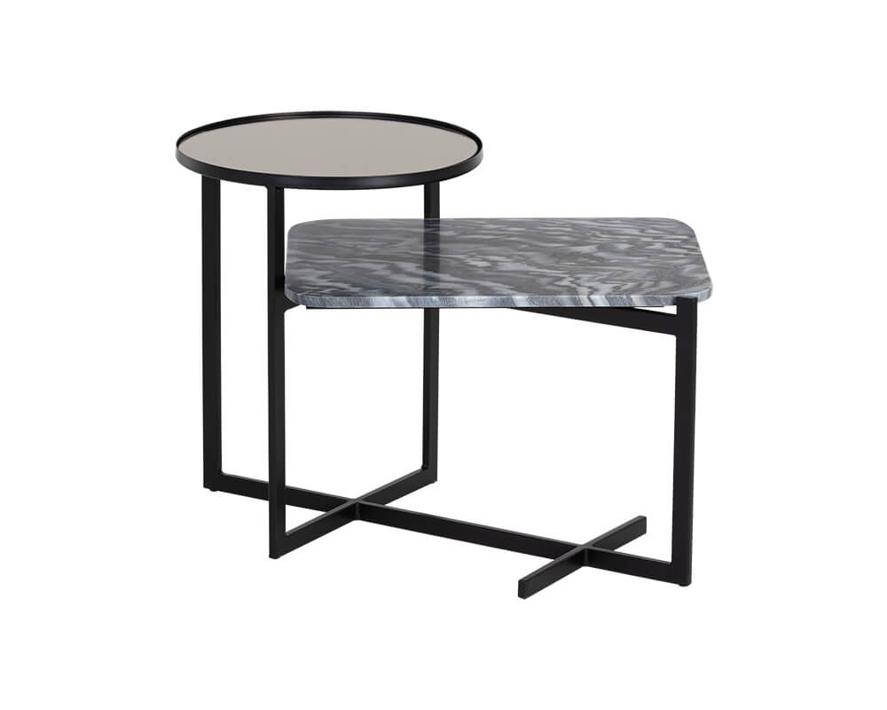 SUNPAN Rivas End Table - Grey Marble 106812 fredericton