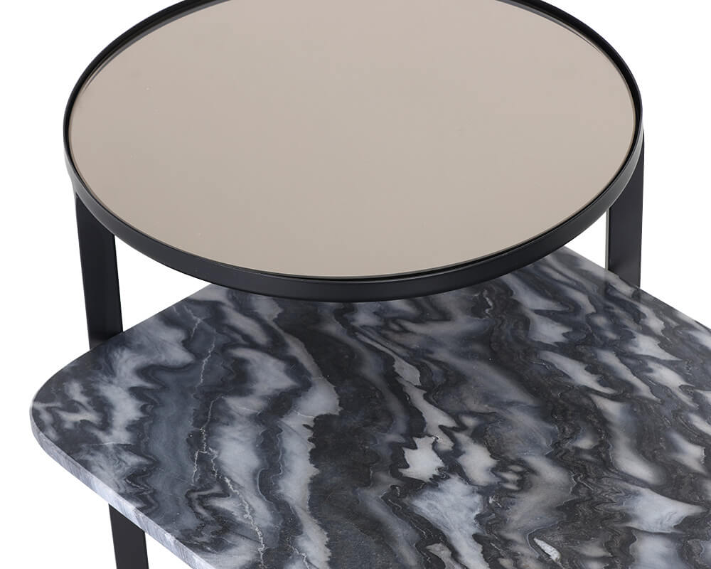 SUNPAN Rivas End Table - Grey Marble 106812 fredericton