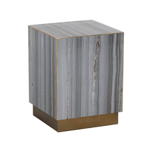 SUNPAN Daines End Table - Grey Marble 107024 newmarket