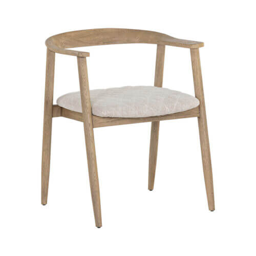 SUNPAN Jeremy Dining Armchair - Weathered Oak - Dove Cream 107283 ottawa