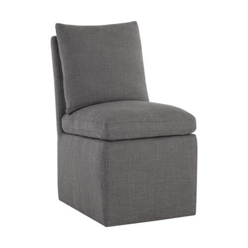 SUNPAN Glenrose Wheeled Dining Chair - Effie Smoke 107450 laval