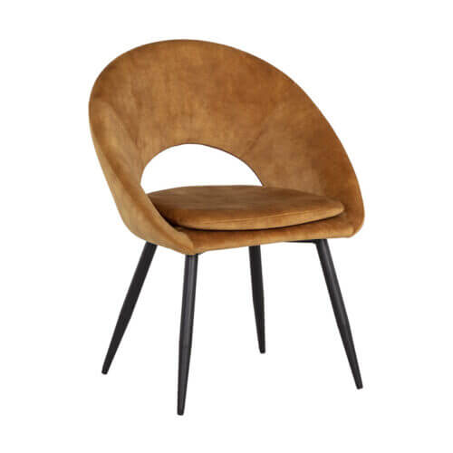 SUNPAN Capaldi Dining Chair - Nono Tapenade Gold SET OF TWO 107669 barrie