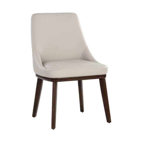 SUNPAN Jody Dining Chair - Linea Light Grey Leather SET OF TWO 107704 vancouver