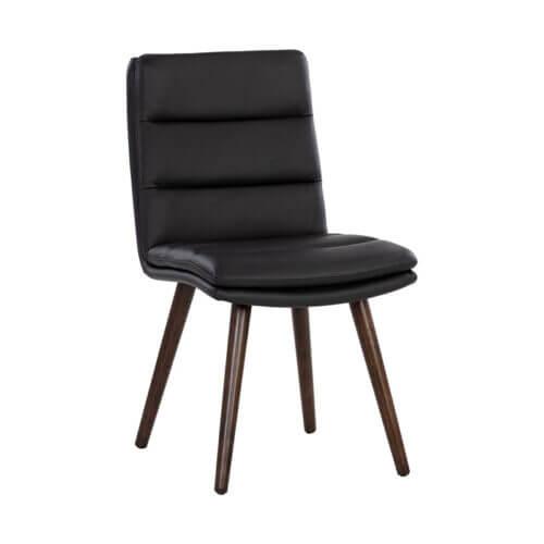 SUNPAN Zelia Dining Chair - Linea Black Leather SET OF TWO 107707 huntsville