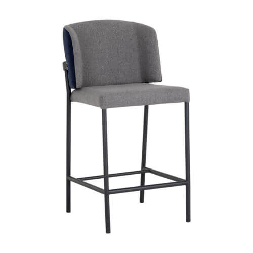 SUNPAN Pearce Counter Stool - Dark Grey / Abbington Navy 107711 newmarket