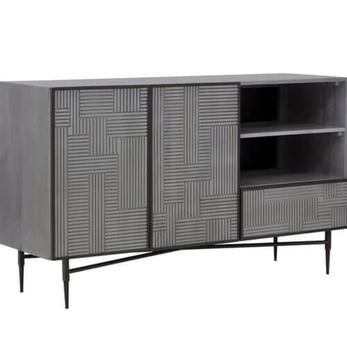 SUNPAN Markwood Sideboard - Antique Bronze - Glacier Grey 107770 woodbridge