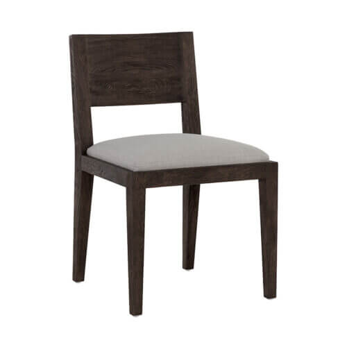 SUNPAN Francis Dining Chair - Dark Brown - Linoso Light Grey 107787 montreal