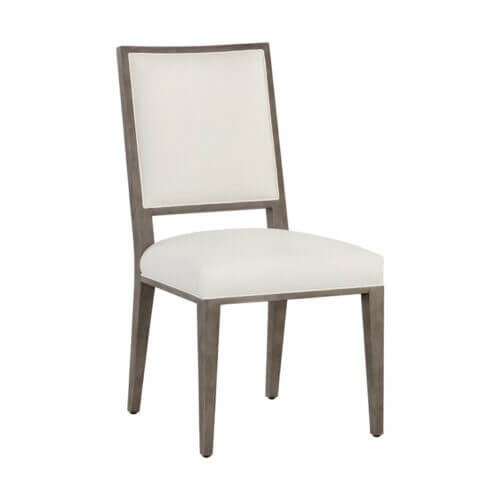 SUNPAN Aurelia Dining Chair Ash Grey - Linoso Ivory 107790 vaughan