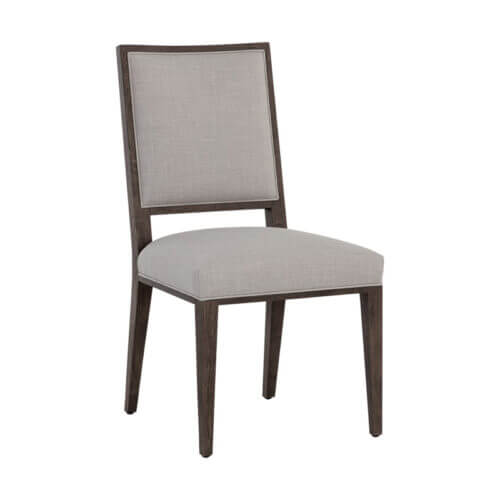 sunpan aurelia dining chair dark brown linoso light grey 107791 windsor