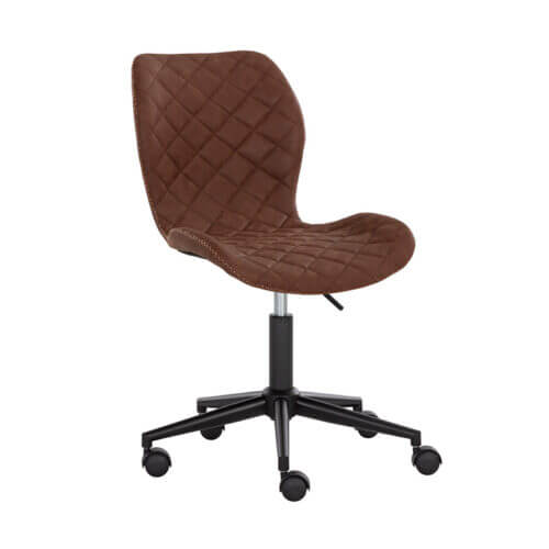 SUNPAN Lyla Office Chair - Black - Antique Brown 107809 vaughan
