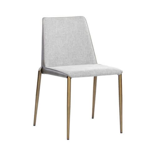 SUNPAN Renee Stackable Dining Chair - Belfast Heather Grey / Bravo Metal SET OF TWO 107880 ottawa