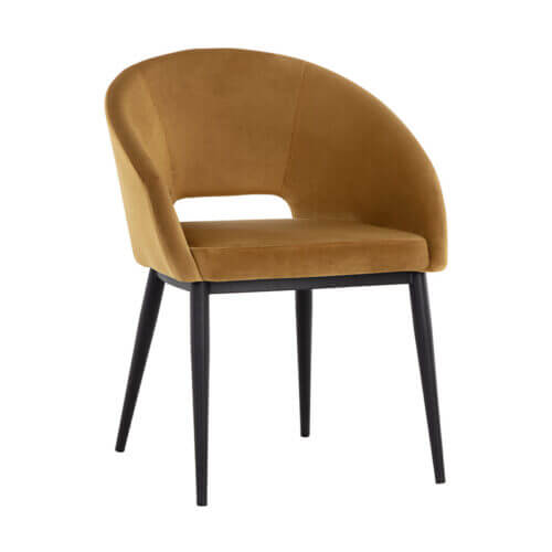 SUNPAN Thatcher Dining Armchair - Black - Gold Sky 107978 niagara