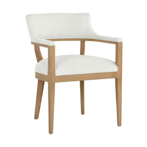 SUNPAN Brylea Dining Armchair - Natural - Heather Ivory Tweed 108202 orilla