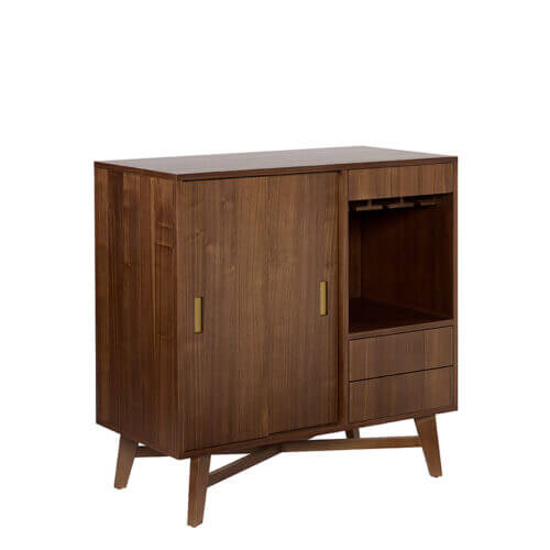 SUNPAN Caven Bar Cabinet - Walnut 108815 edmonton