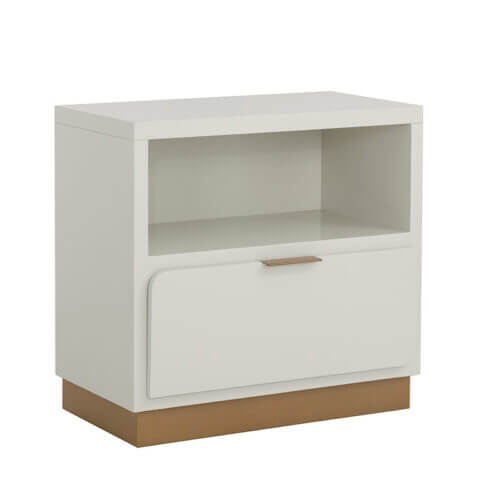 SUNPAN Jenkins Nightstand - High Gloss Cream 109103 quebec city