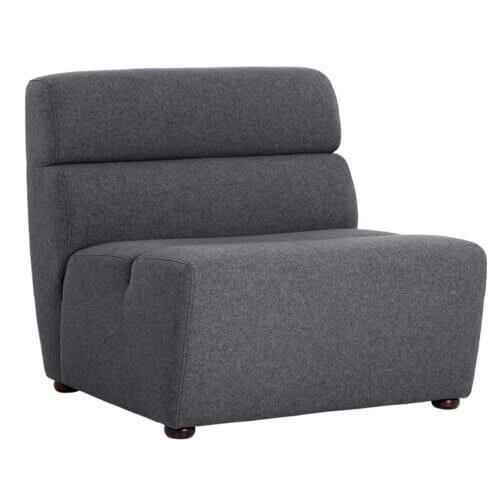 SUNPAN Cornell Modular Armless Chair - Polo Club Kohl Grey 103503 burlington