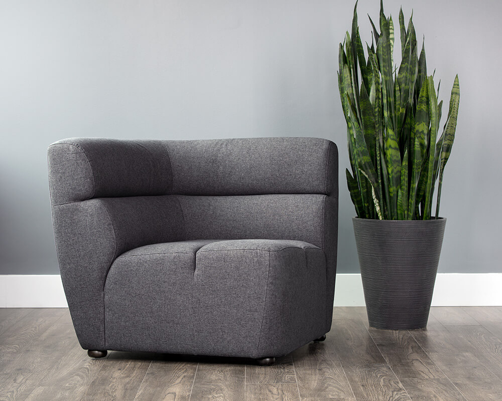 SUNPAN Cornell Modular Corner Chair - Polo Club Kohl Grey 103504 aurora