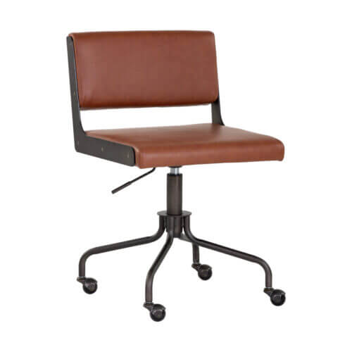 SUNPAN Davis Office Chair - Dark Bronze - Rust Tan 103696 collingwood