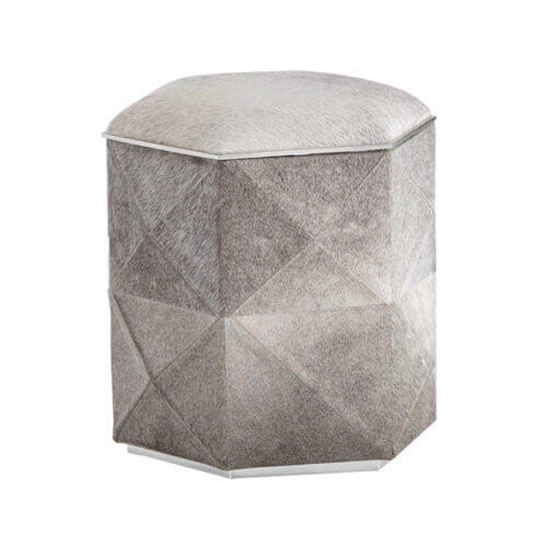 SUNPAN Ashanti Storage Ottoman Small - Silver - Grey 103762 niagara