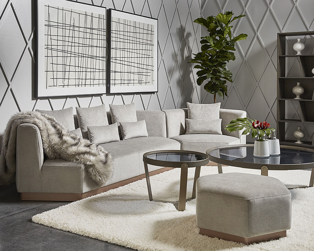 SUNPAN Kelsey Sofa - Polo Club Stone 104281 collingwood