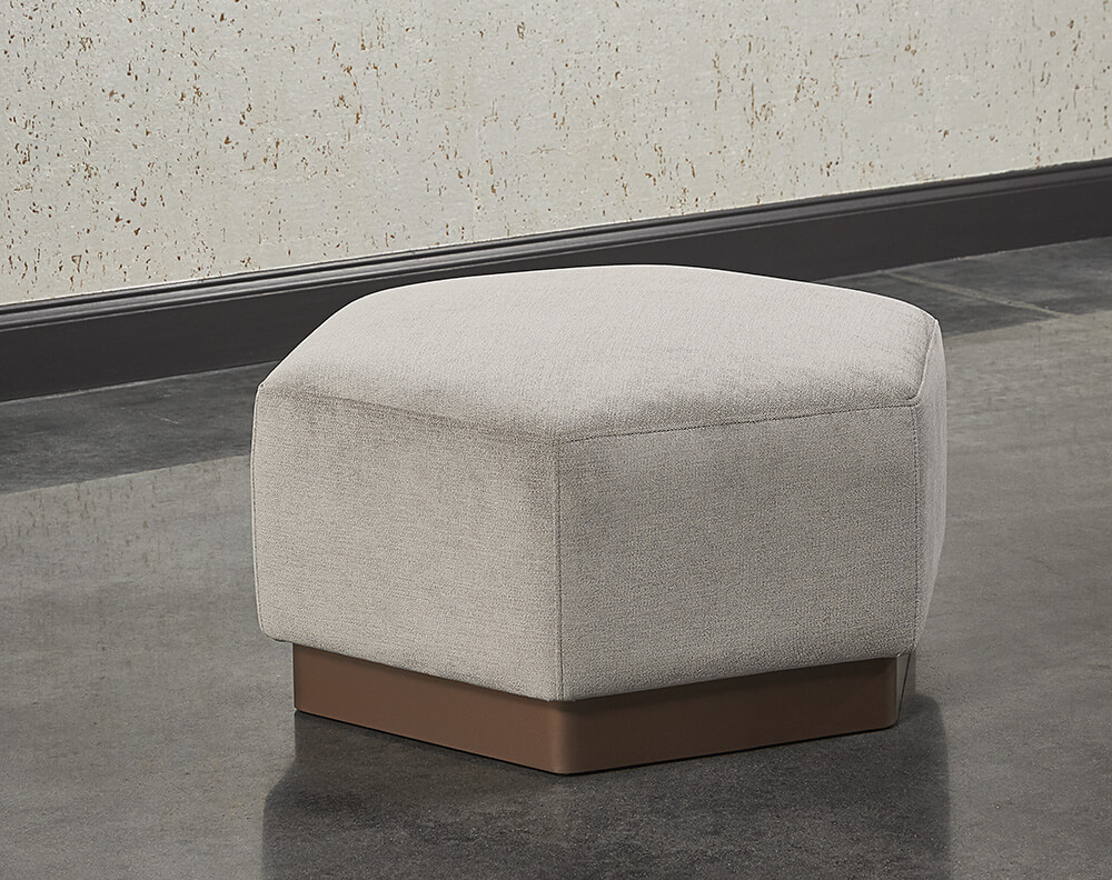 SUNPAN Kelsey Ottoman - Polo Club Stone 104283 burlington