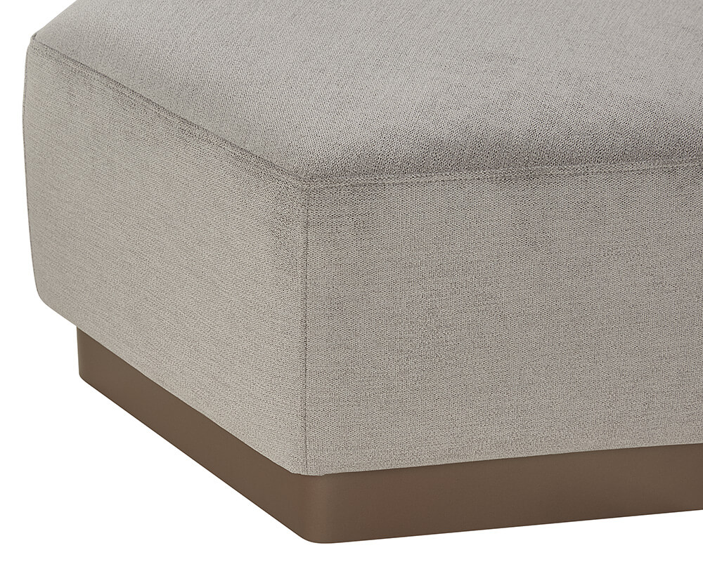 SUNPAN Kelsey Ottoman - Polo Club Stone 104283 burlington