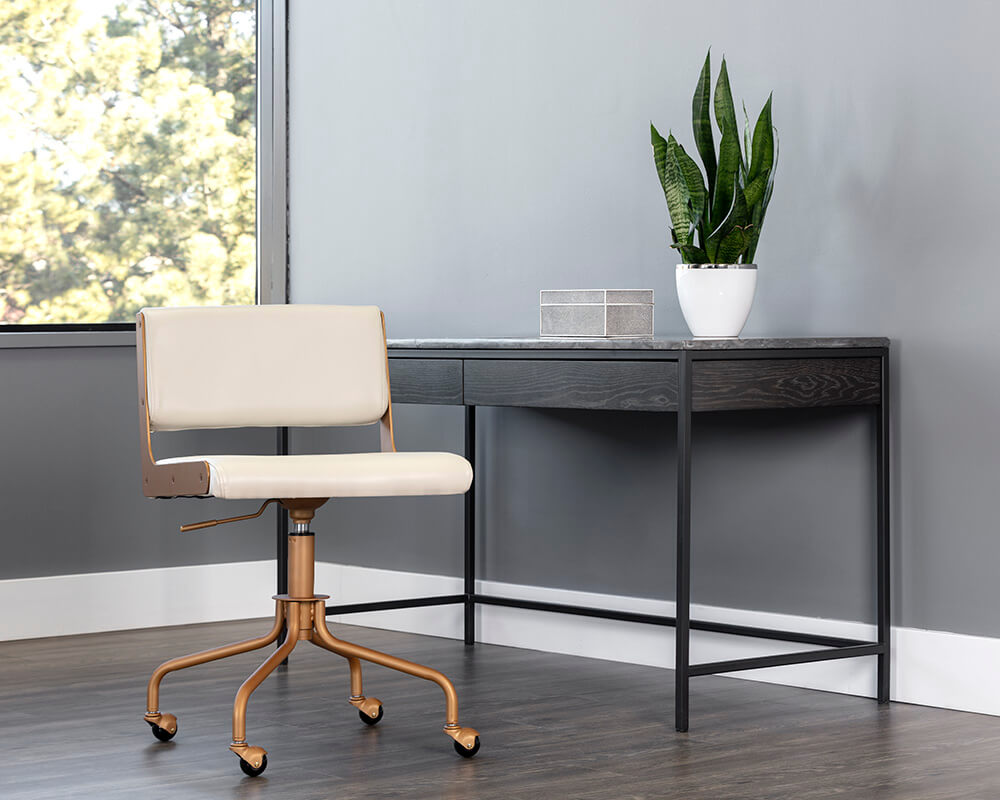 SUNPAN Davis Office Chair Champagne Gold - Castillo Cream 104727 monton