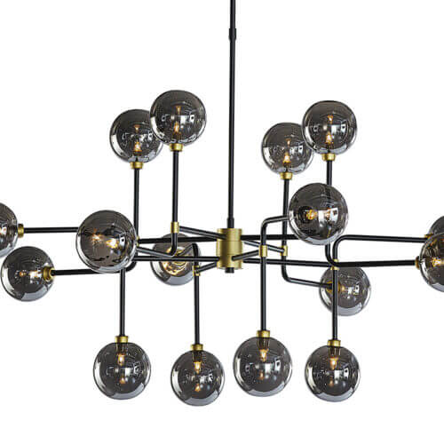 SUNPAN Deimos Chandelier Large Smoke Grey 105527 laval