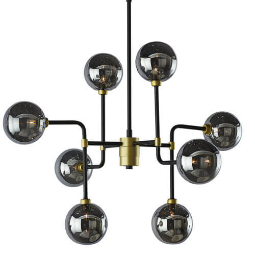 SUNPAN Deimos Chandelier Small - Smoke Grey 105716 fredericton