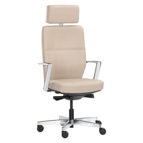 SUNPAN Dennison Office Chair - Cream Leather 105906 kleinburg
