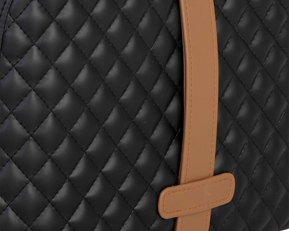 SUNPAN Axio Ottoman Napa Black / Napa Cognac 106070 nobleton