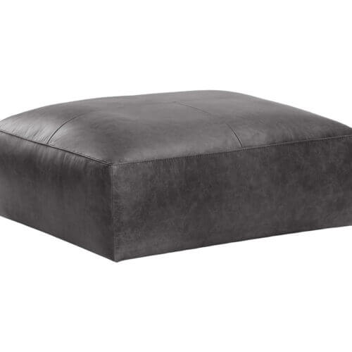 SUNPAN Watson Modular Ottoman - Marseille Black Leather 106175 markham