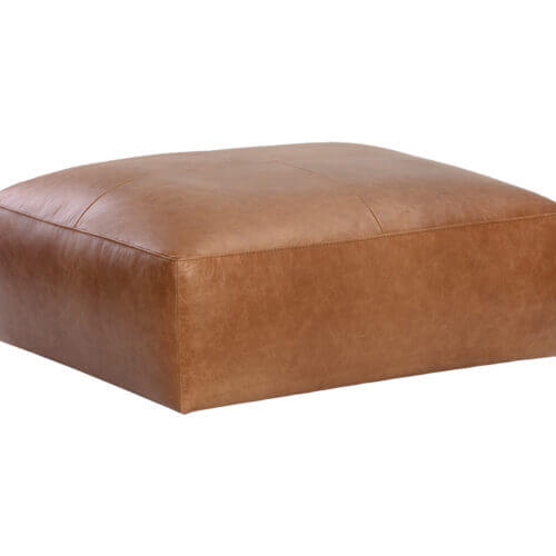 SUNPAN Watson Modular Ottoman - Marseille Camel Leather 106177 nobleton