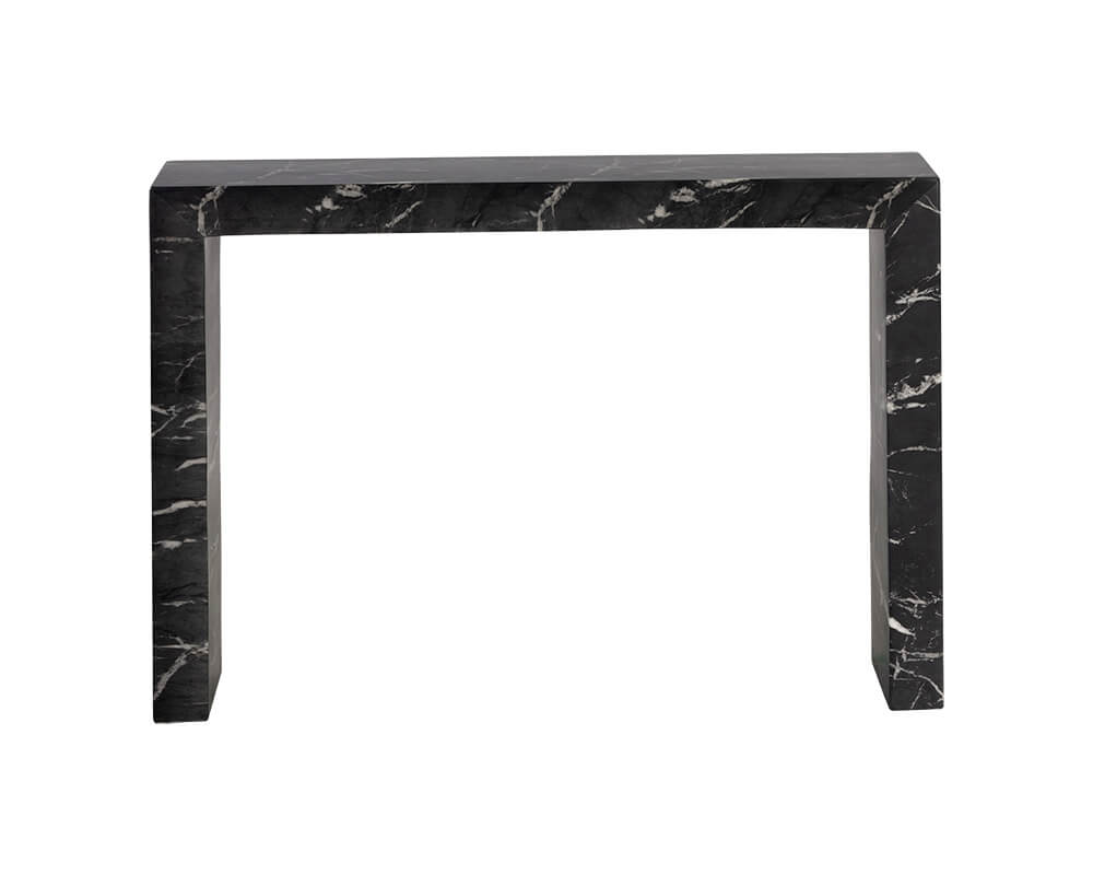 SUNPAN Axle Console Table Marble Look - Black 111916 niagara