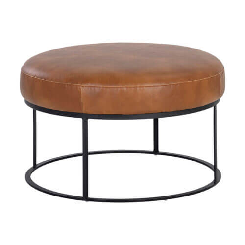 SUNPAN Elgin Ottoman - Tobacco Tan 106578 frederiction