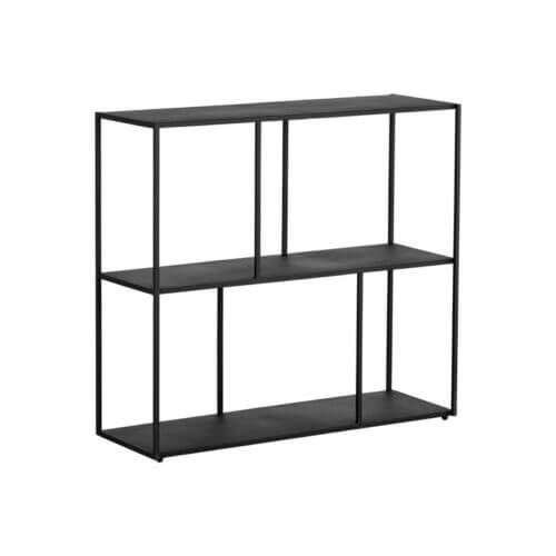 SUNPAN Eiffel Low Bookcase Medium - Black 106601 woodbridge