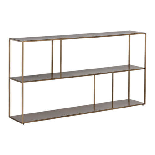SUNPAN Eiffel Low Bookcase Large - Antique Brass 106604 aurora