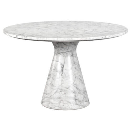 SUNPAN Shelburne Dining Table Marble Look - White - 47" 106642 niagara