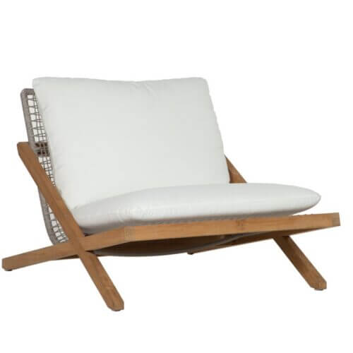 SUNPAN Bari Lounge Chair Natural - Regency White 109461 edmonton