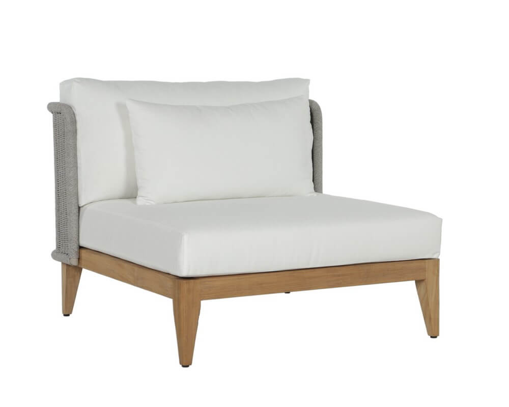 SUNPAN Ibiza Armless Chair Natural - Regency White 109499 collingwood