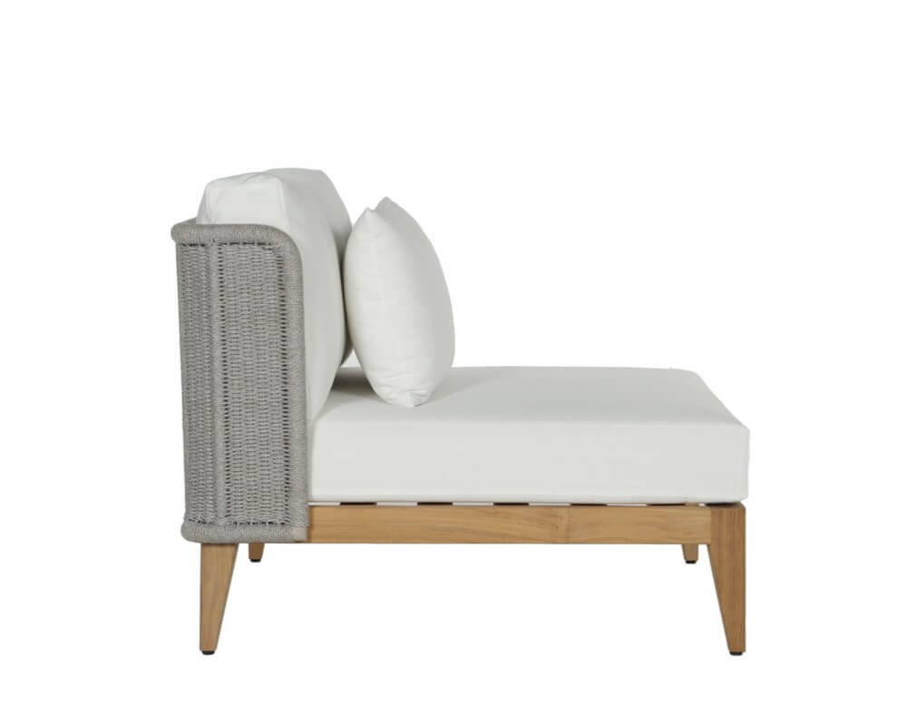 SUNPAN Ibiza Armless Chair Natural - Regency White 109499 collingwood
