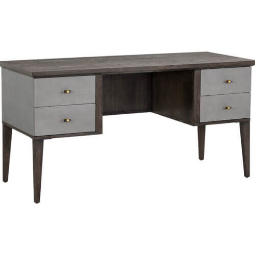 SUNPAN Pattinson Desk Dark Brown - Grey Shagreen 106866 richmond hill