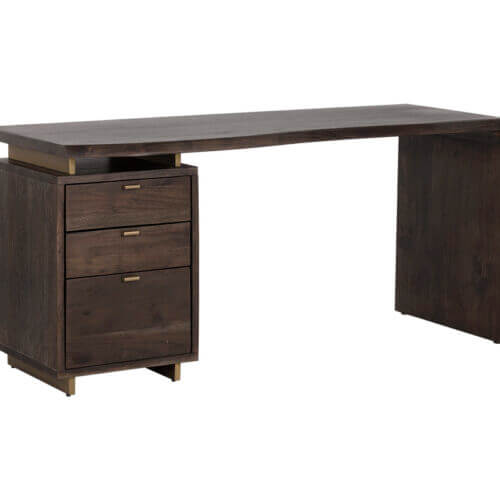 SUNPAN Lewis Desk - Dark Brown 107009 orilla