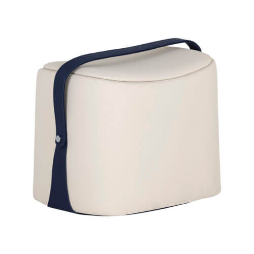 SUNPAN Esma Ottoman - Beige / Navy 107203 caledon