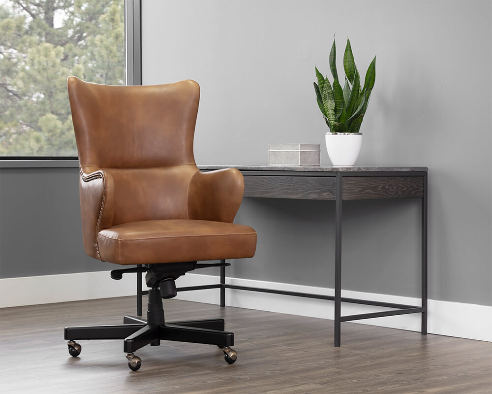 SUNPAN Hubert Office Chair - Tobacco Tan 107526 vaughan