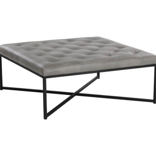 SUNPAN Endall Ottoman Black - Bravo Metal 107720 vancouver